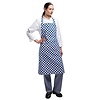 Whites Chefs Clothing Fartuch w kratkę | 78x71cm | biało-niebieski