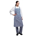 Whites Chefs Clothing Fartuch w kratkę | 78x71cm | biało-niebieski