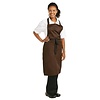 Whites Chefs Clothing Whites Polycotton Bib Apron Chocolate