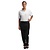 Whites Chefs Clothing Krótka zapaska z kieszenią z zamkiem czarna | 45cm