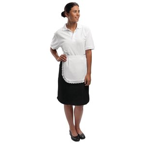 Whites Chefs Clothing Whites Waitress Apron With Trim Whites Chefs Clothing Whites Waitress Apron With Trim