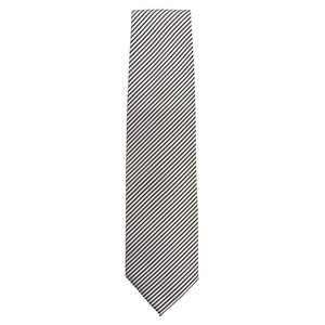Chef Works Tie Silver and Black Fine Stripe Chef Works Tie Silver and Black Fine Stripe