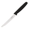 Hygiplas Knife for Vegetables 100 mm, Black Nylon with Serrated Blade