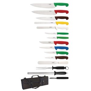 Hygiplas 15 Piece Knife Set with Wallet Multicolour Multicolour Hygiplas 15 Piece Knife Set with Wallet Multicolour Multicolour