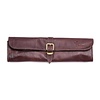 One Buckle Leather Knife Bag Brown 8 Slots