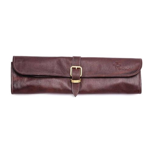 One Buckle Leather Knife Bag Brown 8 Slots One Buckle Leather Knife Bag Brown 8 Slots