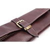 One Buckle Leather Knife Bag Brown 8 Slots