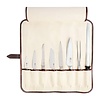 One Buckle Leather Knife Bag Brown 8 Slots