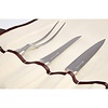 One Buckle Leather Knife Bag Brown 8 Slots