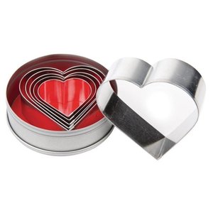 Vogue Heart Pastry Cutter Set (Pack of 6) Vogue Heart Pastry Cutter Set (Pack of 6)
