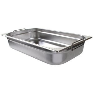 Vogue Stainless Steel Gastronorm Pan 1/1 100 mm with Handles Vogue Stainless Steel Gastronorm Pan 1/1 100 mm with Handles