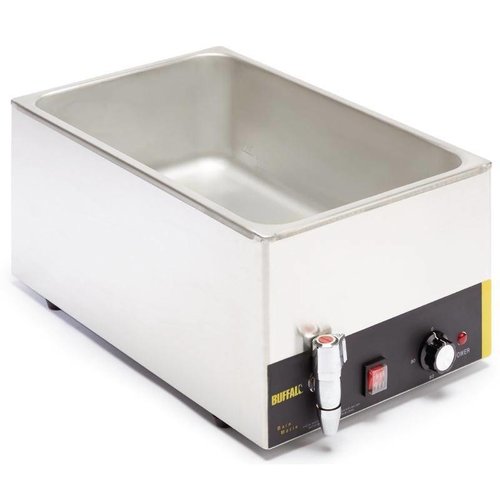 Buffalo Countertop Electric Bain Marie, 1-Chamber with Drain Tap, GN 1/1, 1,3 kW Buffalo Countertop Electric Bain Marie, 1-Chamber with Drain Tap, GN 1/1, 1,3 kW
