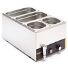 Buffalo Countertop Electric Bain Marie, 1-Chamber with Drain Tap, 2 x GN 1/3 + 2 x GN 1/6, 1,3 kW