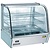 Buffalo Countertop Heating Display 120 L, 3-Level, 1,10 kW, from 30 to 90 °C, with Bent Glass, Silver, Rear Operated