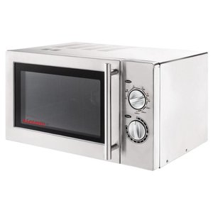 Caterlite Wyprzedaż - Kuchenka mikrofalowa półprzemysłowa z funkcją grilla 23 L, 1,4 kW, sterowanie manualne Caterlite Wyprzedaż - Kuchenka mikrofalowa półprzemysłowa z funkcją grilla 23 L, 1,4 kW, sterowanie manualne