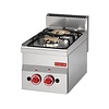 Gastro M Countertop Gas Cooker with 2 Burners, 6,1 kW
