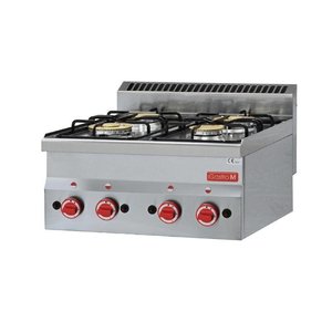 Gastro M Countertop Gas Cooker with 4 Burners, 12,2 kW Gastro M Countertop Gas Cooker with 4 Burners, 12,2 kW