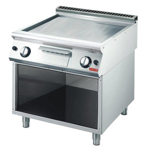 Gastro M Gas Griddle Smooth, Chromed, 11,4 kW on Half-Open Base Gastro M Gas Griddle Smooth, Chromed, 11,4 kW on Half-Open Base