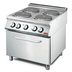 Gastro M Electric Cooker with 4 Hot Plates and Electric Convection Oven, 14,4 kW Gastro M Electric Cooker with 4 Hot Plates and Electric Convection Oven, 14,4 kW