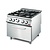 Gastro M Gas Cooker with 4 Burners and Gas Oven, 29,7 kW