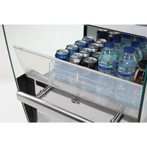 Polar Refrigeration  Refrigerated Display Square, 220 L, from 2°C to 12°C, Stationary, Silver