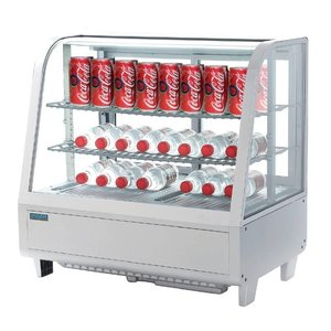 Polar Refrigeration  Refrigerated Display Rectangular, 100 L, from 2°C to 12°C, Countertop, White Polar Refrigeration  Refrigerated Display Rectangular, 100 L, from 2°C to 12°C, Countertop, White