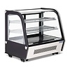 Polar Refrigeration  Refrigerated Display Rectangular, 120 L, from 2°C to 12°C, Countertop, Black-Silver