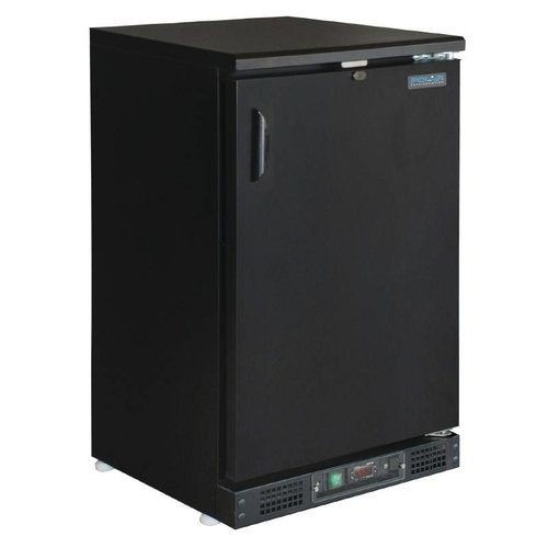 Polar Refrigeration Single Hinged Door Back Bar Cooler 140 L, from 2 °C to 8 °C, Black 104 Bottles Polar Refrigeration Single Hinged Door Back Bar Cooler 140 L, from 2 °C to 8 °C, Black 104 Bottles