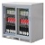 Polar Refrigeration  Double Sliding Doors Back Bar Cooler 223 L, from 2 °C to 8 °C, Silver 180 Bottles