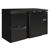 Polar Refrigeration  Single Hinged Door Back Bar Cooler with 2 drawers 349 L, from 0 °C to 10 °C, Black
