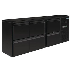 Polar Refrigeration  Back Bar Cooler with 6 drawers 536 L, from 0 °C to 10 °C, Black