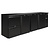 Polar Refrigeration  Triple Hinged Doors Back Bar Cooler with 2 drawers 698 L, from 0 °C to 10 °C, Black