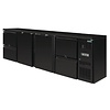 Polar Refrigeration  Double Hinged Doors Back Bar Cooler with 4 drawers 698 L, from 0 °C to 10 °C, Black
