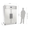 Polar Refrigeration  Upright Stainless Steel Double Door Refrigerator GN 2/1, 1200 L, -2 °C to 5 °C
