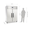 Polar Refrigeration  Upright Stainless Steel Double Door Refrigerator GN 2/1, 1200 L, -2 °C to 5 °C