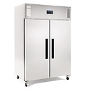 Polar Refrigeration  Szafa mroźnicza 2-drzwiowa | srebrna | GN 2/1, 1200 L, ze stali nierdzewnej, -20 °C do -10 °C