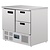 Polar Refrigeration  Single Door Refrigerated Table with 2 Drawers 240 L, from 2 °C to 5 °C, Bottom-Mounted Compressor