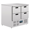 Polar Refrigeration  Refrigerated Table with 4 Drawers 240 L, from 2 °C to 5 °C, Bottom-Mounted Compressor