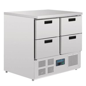 Polar Refrigeration  Refrigerated Table with 4 Drawers 240 L, from 2 °C to 5 °C, Bottom-Mounted Compressor Polar Refrigeration  Refrigerated Table with 4 Drawers 240 L, from 2 °C to 5 °C, Bottom-Mounted Compressor