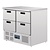 Polar Refrigeration  Refrigerated Table with 4 Drawers 240 L, from 2 °C to 5 °C, Bottom-Mounted Compressor