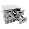 Polar Refrigeration  Refrigerated Table with 4 Drawers 240 L, from 2 °C to 5 °C, Bottom-Mounted Compressor