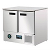 Polar Refrigeration  Double Door Refrigerated Table 240 L, from 2 °C to 5 °C, Bottom-Mounted Compressor