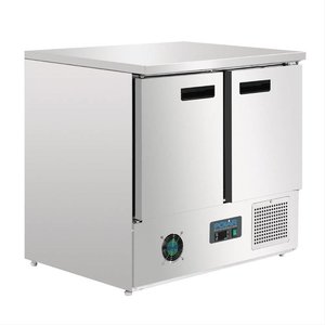 Polar Refrigeration  Double Door Refrigerated Table 240 L, from 2 °C to 5 °C, Bottom-Mounted Compressor