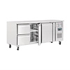 Polar Refrigeration  Double Door Refrigerated Table with 2 Drawers 417 L, from -2 °C to 5 °C, Side-Mounted Compressor