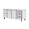 Polar Refrigeration  Double Door Refrigerated Table with 2 Drawers 417 L, from -2 °C to 5 °C, Side-Mounted Compressor