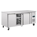 Polar Refrigeration  Tripple Door Refrigerated Table 634 L, from 2 °C to 8 °C, Side-Mounted Compressor