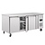 Polar Refrigeration  Tripple Door Refrigerated Table 634 L, from 2 °C to 8 °C, Side-Mounted Compressor
