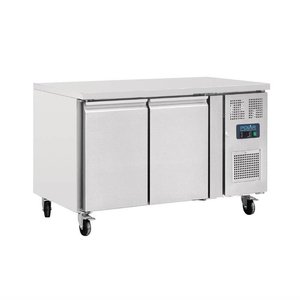 Polar Refrigeration  Double Door Refrigerated Table 282 L, from -2 °C to 5 °C, Side-Mounted Compressor Polar Refrigeration  Double Door Refrigerated Table 282 L, from -2 °C to 5 °C, Side-Mounted Compressor