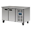 Polar Refrigeration  Double Door Refrigerated Table 282 L, from -2 °C to 5 °C, Side-Mounted Compressor