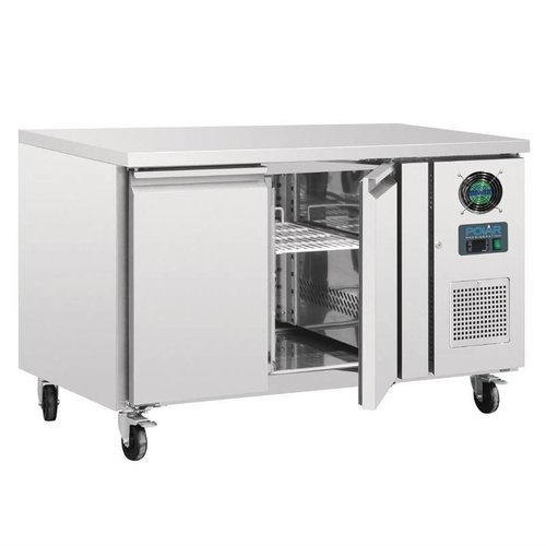 Polar Refrigeration Double Door Freezer Table 282 L, from -20 °C to -10 °C, Side-Mounted Compressor Polar Refrigeration Double Door Freezer Table 282 L, from -20 °C to -10 °C, Side-Mounted Compressor